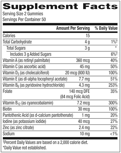 Centrum Mens Multivitamin Gummies  Immune  Energy  Healthy Appearance Support  100 Count  50 Day Supply