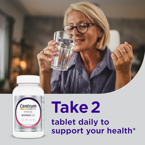 Centrum Minis Silver Womens Multivitamin for Women 50 Plus  Multimineral Supplement with Vitamin D3  B Vitamins  Non GMO Ingredients  Supports Memory and Cognition in Older Adults   280 Ct