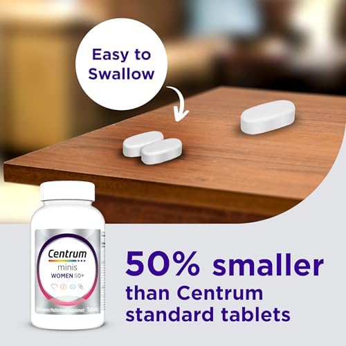 Centrum Minis Silver Womens Multivitamin for Women 50 Plus  Multimineral Supplement with Vitamin D3  B Vitamins  Non GMO Ingredients  Supports Memory and Cognition in Older Adults   280 Ct