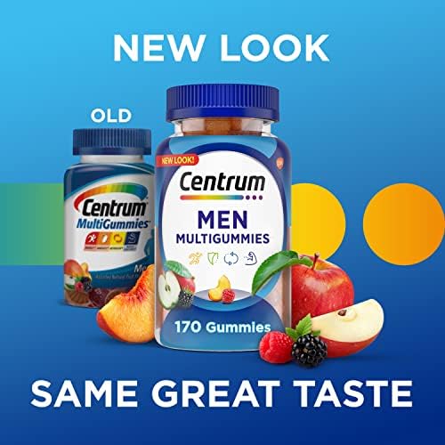 Centrum MultiGummies Gummy Multivitamin for Men  Multivitamin/Multimineral Supplement with Selenium  Antioxidants and Vitamin D3  Assorted Fruit Flavor   170 Count