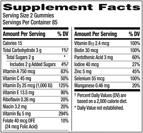 Centrum MultiGummies Gummy Multivitamin for Men  Multivitamin/Multimineral Supplement with Selenium  Antioxidants and Vitamin D3  Assorted Fruit Flavor   170 Count