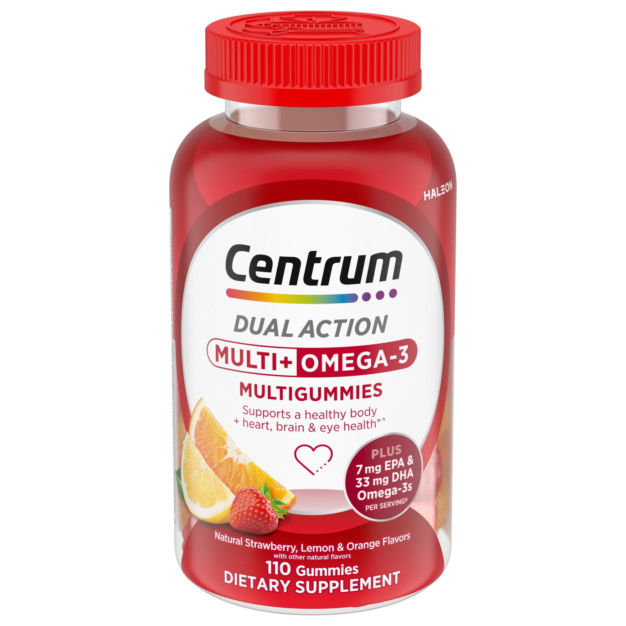 Centrum Multigummies Adult Gummy Vitamins  Multivitamin With Vitamin B  C & E  Assorted Fruit  110 Count