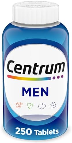 Centrum Multivitamin for Men  Multivitamin/Multimineral Supplement with Vitamin D3  B Vitamins and Antioxidants  Gluten Free  Non GMO Ingredients   250 Count