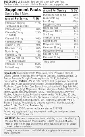 Centrum Multivitamin for Women  Multivitamin/Multimineral Supplement with Iron  Vitamin D3  B Vitamins and Antioxidant Vitamins C and E  Gluten Free  Non GMO Ingredients   120 Count