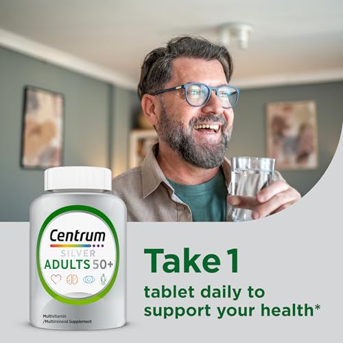 Centrum Silver Multivitamin for Adults 50 Plus  Multivitamin/Multimineral Supplement  Vitamin D3  B Vitamins  Gluten Free  Non GMO Ingredients  Supports Memory and Cognition in Older Adults   220 Ct