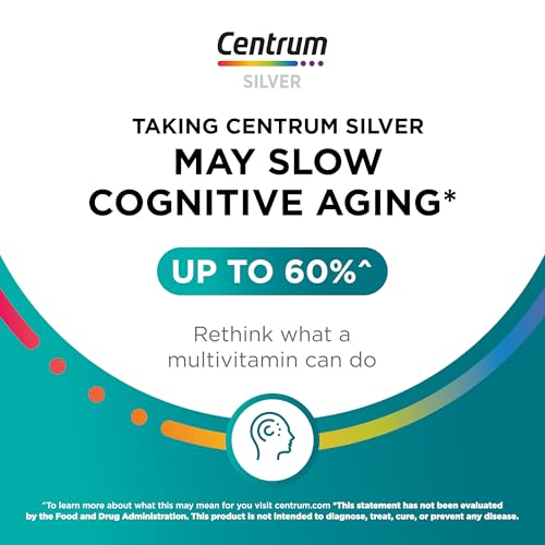 Centrum Silver Multivitamin for Adults 50 Plus  Multivitamin/Multimineral Supplement  Vitamin D3  B Vitamins  Gluten Free  Non GMO Ingredients  Supports Memory and Cognition in Older Adults   220 Ct