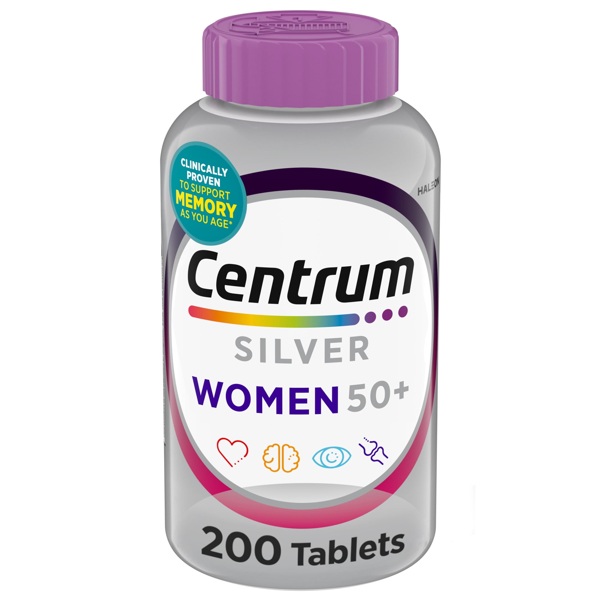 Centrum Silver Womens 50 Plus Multivitamin With Vitamin B  C  D3 & E  200 Count