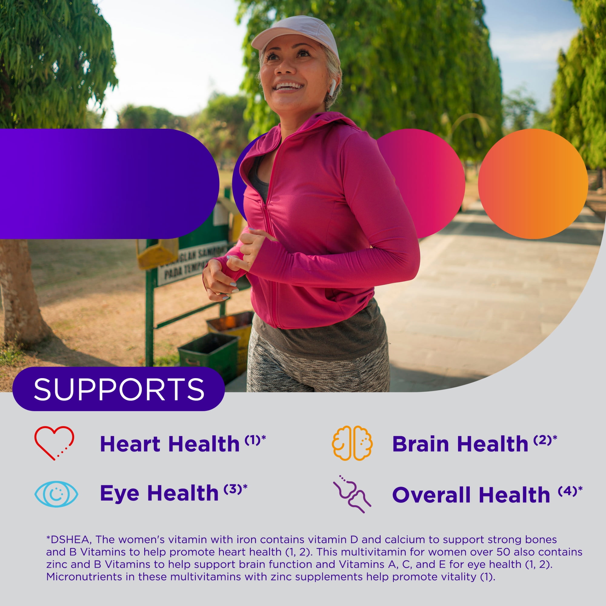 Centrum Silver Womens 50 Plus Multivitamin With Vitamin B  C  D3 & E  200 Count