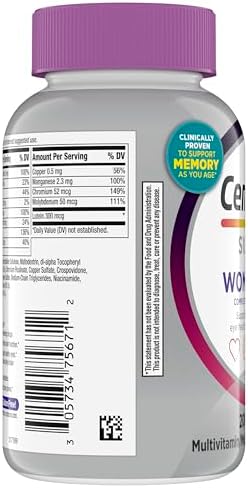 Centrum Silver Womens Multivitamin for Women 50 Plus  Multivitamin/Multimineral Supplement with Vitamin D3  B Vitamins  Non GMO Ingredients  Supports Memory and Cognition in Older Adults   200 Ct