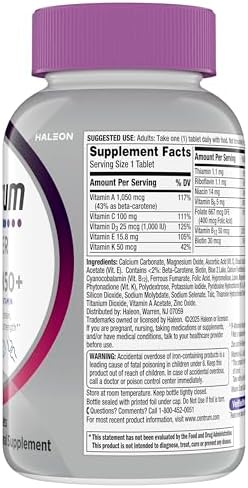 Centrum Silver Womens Multivitamin for Women 50 Plus  Multivitamin/Multimineral Supplement with Vitamin D3  B Vitamins  Non GMO Ingredients  Supports Memory and Cognition in Older Adults   200 Ct