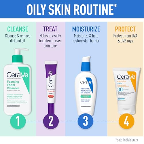 CeraVe Foaming Facial Cleanser  Daily Face Wash for Oily Skin  Hyaluronic Acid   Ceramides   Niacinamide  Fragrance Free & Paraben Free  Non Drying Oil Control Face Wash  19 Fluid Ounce