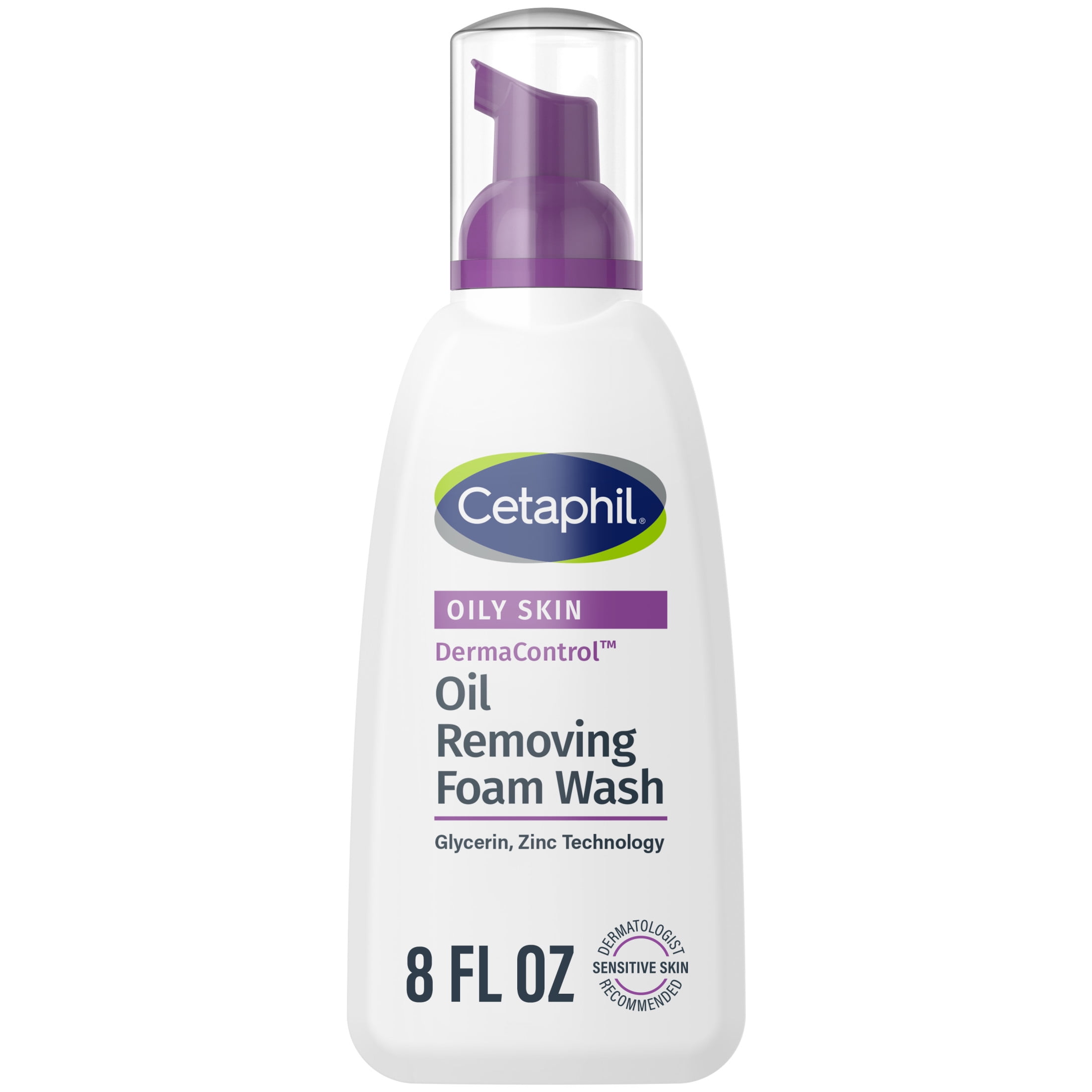 Cetaphil Derma Control Oil Removing Foam Wash for Oliy  Sensitive Skin  8 oz