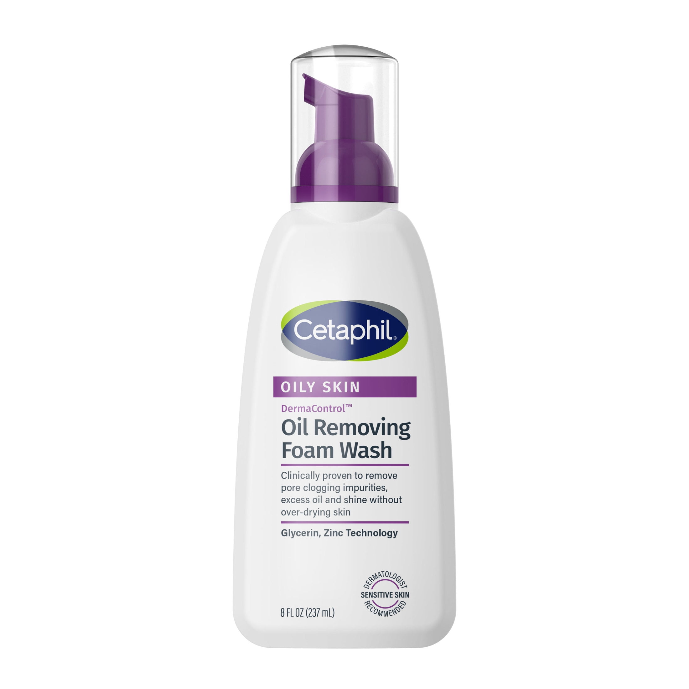 Cetaphil Derma Control Oil Removing Foam Wash for Oliy  Sensitive Skin  8 oz