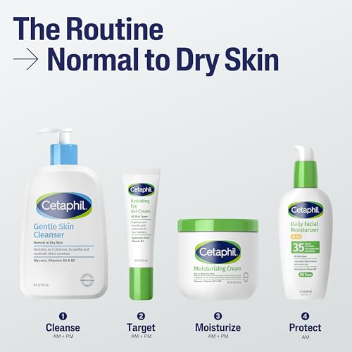 Cetaphil Face Wash  Hydrating Gentle Skin Cleanser for Dry to Normal Sensitive Skin  20 oz  Fragrance Free  Soap Free and Non Foaming