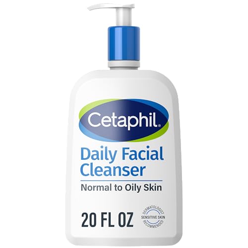 Cetaphil Face Wash  Daily Facial Cleanser for Sensitive  Combination to Oily Skin  20 oz  Gentle Foaming  Soap Free  Hypoallergenic