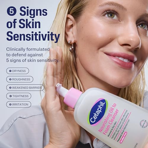 Cetaphil Nourishing Oil to Foam Facial Cleanser for Normal to Dry Skin  up to 24 Hour Hydration  8 fl oz