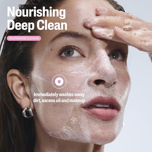Cetaphil Nourishing Oil to Foam Facial Cleanser for Normal to Dry Skin  up to 24 Hour Hydration  8 fl oz