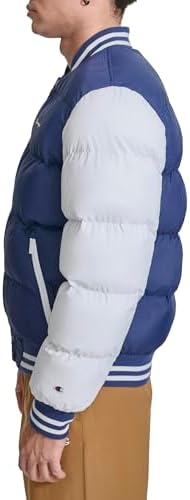 Champion Mens Varsity Bomber Puffer Jacket