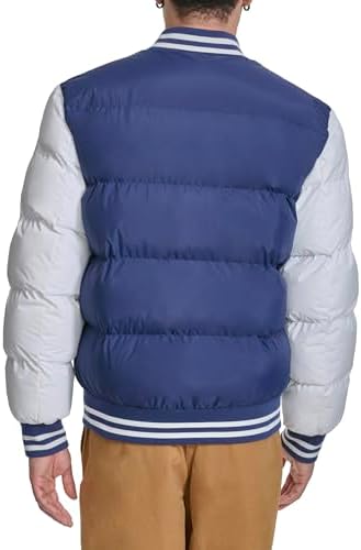 Champion Mens Varsity Bomber Puffer Jacket