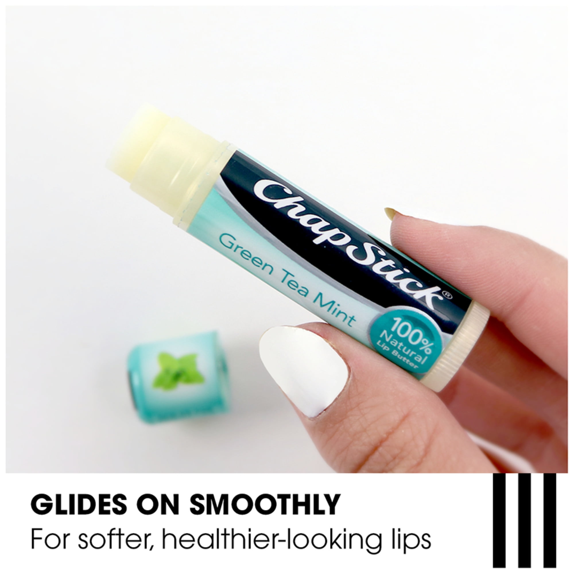 ChapStick 100 Percent Natural Lip Butter  Green Tea Mint Flavored  0 15 Oz