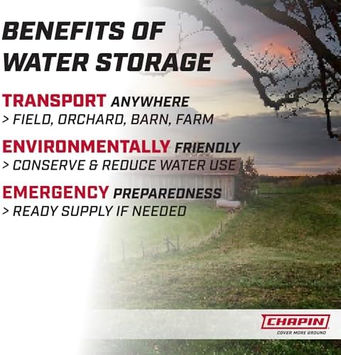 Chapin 97005  25 Gallon Water Storage Tank  Utility Water Tank  Water Supply  for Farms  Acreage  Gardens  Orchards  Translucent White
