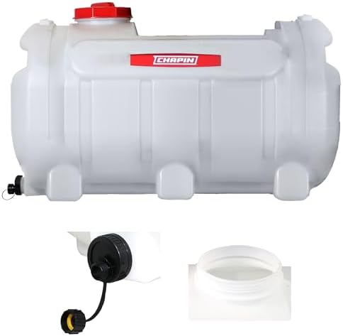 Chapin 97005  25 Gallon Water Storage Tank  Utility Water Tank  Water Supply  for Farms  Acreage  Gardens  Orchards  Translucent White