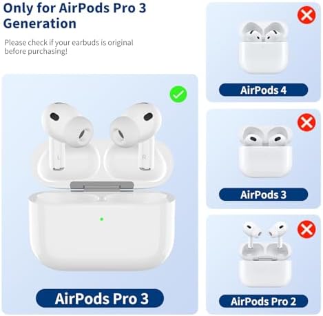 Charging Case Replacement for AirPods Pro 3  2025 Release   700mAh Portable Charger with Bluetooth Pairing Sync Button  Earbuds Not Included 