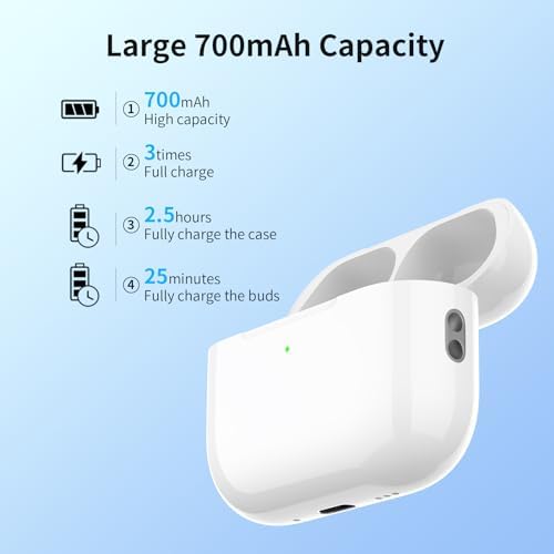 Charging Case Replacement for AirPods Pro 3  2025 Release   700mAh Portable Charger with Bluetooth Pairing Sync Button  Earbuds Not Included 