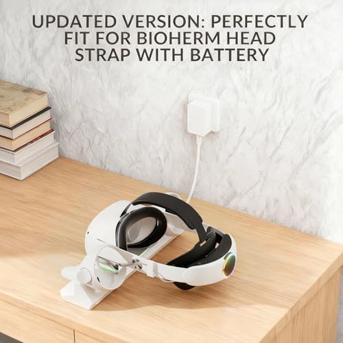 Charging Dock for Oculus/Meta Quest 2  Magnetic Charging Station for Meta Quest 2 VR Headset & Controllers  with 2 Rechargeable 2100mAh Batteries  USB C Charger and Cable  Supports LED Indicator