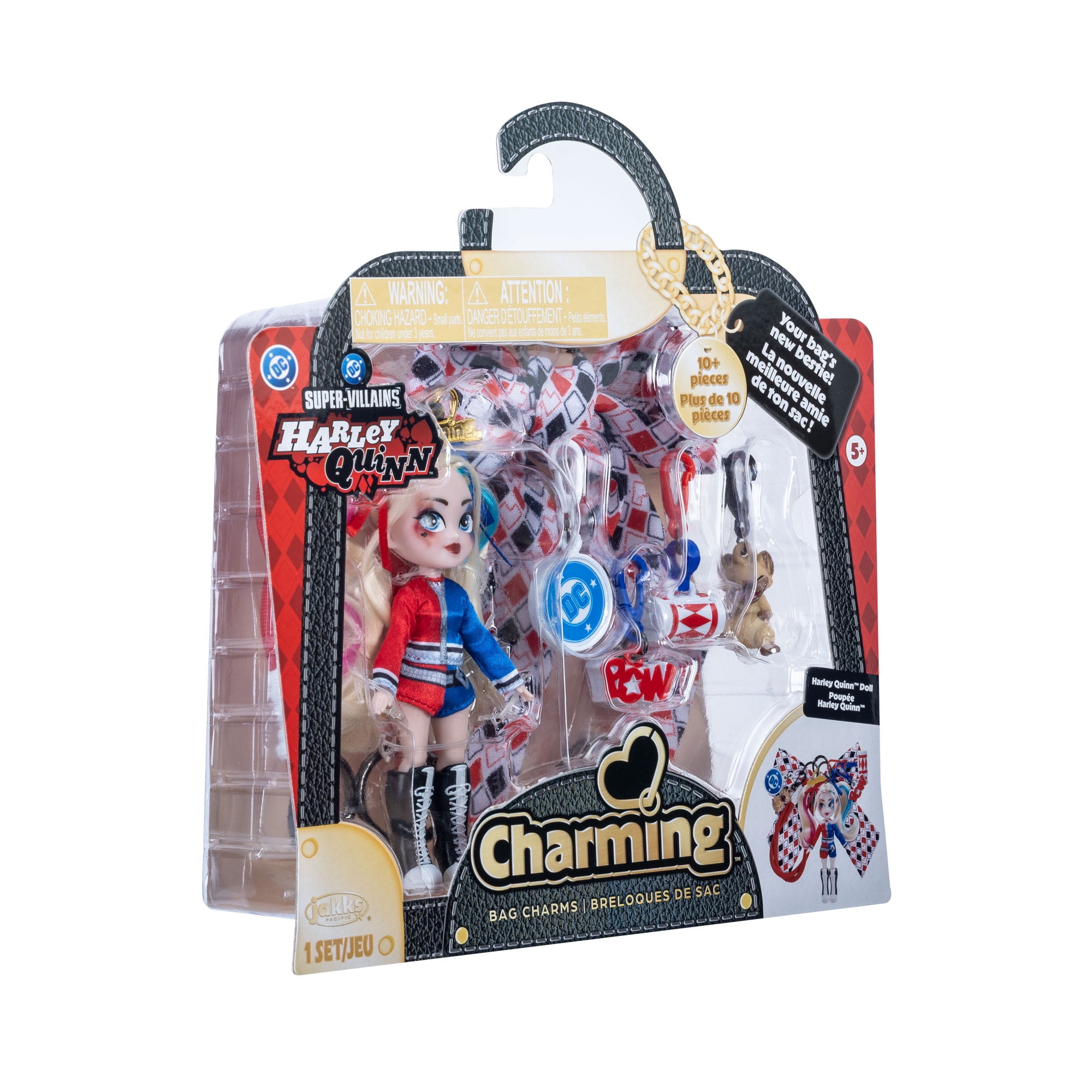 Charming DC Harley Quinn Doll Charm with Accessories
