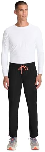 Talla M - Cherokee Infinity Mens Drawstring Straight Leg Scrub Pants Mid Rise Zip Fly, 6 Pockets, Rib-Knit Waistband – IN200A