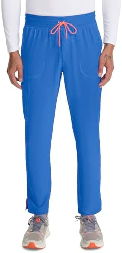 Talla M - Cherokee Infinity Mens Drawstring Straight Leg Scrub Pants Mid Rise Zip Fly, 6 Pockets, Rib-Knit Waistband – IN200A