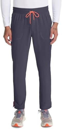 Talla M - Cherokee Infinity Mens Drawstring Straight Leg Scrub Pants Mid Rise Zip Fly, 6 Pockets, Rib-Knit Waistband – IN200A