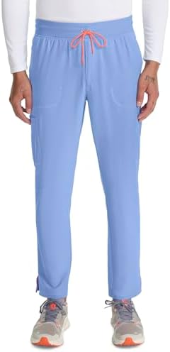 Talla M - Cherokee Infinity Mens Drawstring Straight Leg Scrub Pants Mid Rise Zip Fly, 6 Pockets, Rib-Knit Waistband – IN200A