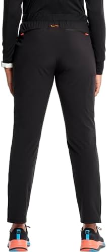 TALLA S - Cherokee Infinity Womens Pull On Cargo Scrub Pants  Mid Rise  5 Zip Pockets  Drawstring Waist with Tapered Leg   IN120A