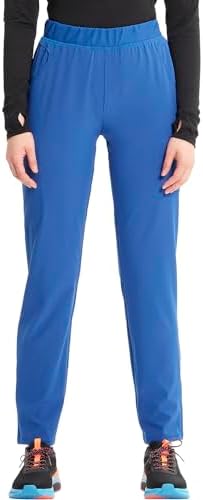TALLA S - Cherokee Infinity Womens Pull On Cargo Scrub Pants  Mid Rise  5 Zip Pockets  Drawstring Waist with Tapered Leg   IN120A