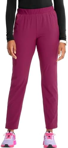TALLA S - Cherokee Infinity Womens Pull On Cargo Scrub Pants  Mid Rise  5 Zip Pockets  Drawstring Waist with Tapered Leg   IN120A