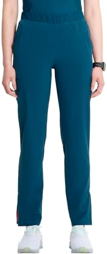 TALLA S - Cherokee Infinity Womens Pull On Cargo Scrub Pants  Mid Rise  5 Zip Pockets  Drawstring Waist with Tapered Leg   IN120A