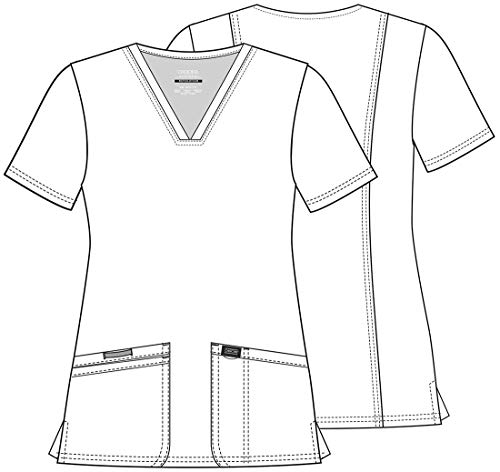 Cherokee Medical Womens Scrub Top V Neck Modern Classic Fit with 3 Pockets  Ultra Soft and 2 Way Stretch Fabric   WW620