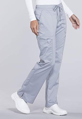 Talla S - Cherokee Scrub Pants for Women Mid Rise Flare Yoga Scrubs Pant 2 Way Stretch Drawstring Medical Bottoms 5 Pockets WW120
