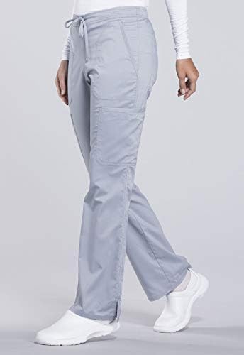 Talla S - Cherokee Scrub Pants for Women Mid Rise Flare Yoga Scrubs Pant 2 Way Stretch Drawstring Medical Bottoms 5 Pockets WW120