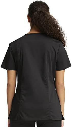 TALLA S - Cherokee Scrub Set For Women  Modern Classic Fit Mock Wrap Top WW610 With Mid Rise  Straight Leg Pant WW110