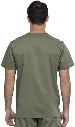 Cherokee Scrub top for Men V Neck with 3 Pockets  Knit Details  Soft  Durable  Breathable  2 Way Stretch Fabric   WW670