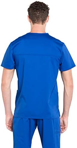 Cherokee Scrub top for Men V Neck with 3 Pockets  Knit Details  Soft  Durable  Breathable  2 Way Stretch Fabric   WW670