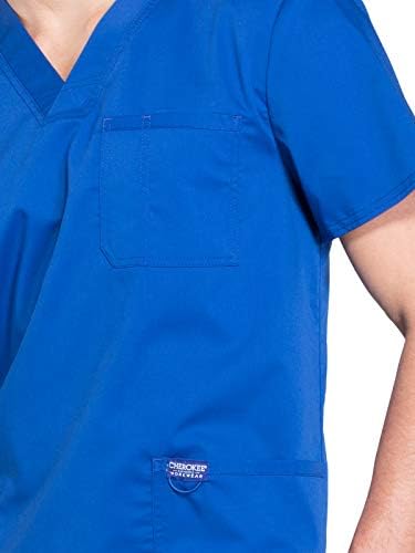 Cherokee Scrub top for Men V Neck with 3 Pockets  Knit Details  Soft  Durable  Breathable  2 Way Stretch Fabric   WW670