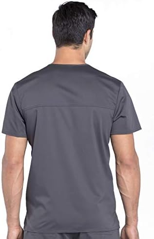 Cherokee Scrub top for Men V Neck with 3 Pockets  Knit Details  Soft  Durable  Breathable  2 Way Stretch Fabric   WW670
