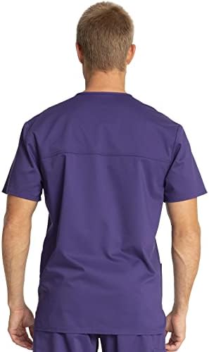 Cherokee Scrub top for Men V Neck with 3 Pockets  Knit Details  Soft  Durable  Breathable  2 Way Stretch Fabric   WW670
