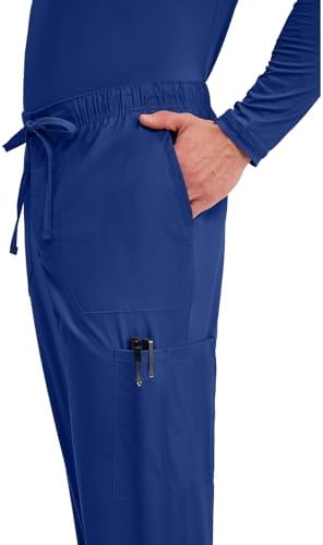 Cherokee Scrubs for Men Tapered Leg Cargo Scrub Pants with Zip Fly  5 Pockets Elastic Waist 2 Way Stretch & Easy Care   WW190