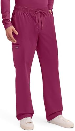 Cherokee Scrubs for Men Tapered Leg Cargo Scrub Pants with Zip Fly  5 Pockets Elastic Waist 2 Way Stretch & Easy Care   WW190