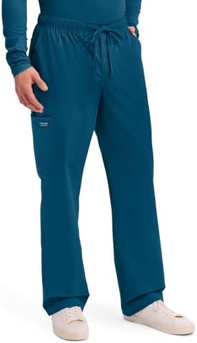 Cherokee Scrubs for Men Tapered Leg Cargo Scrub Pants with Zip Fly  5 Pockets Elastic Waist 2 Way Stretch & Easy Care   WW190